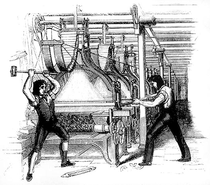 What were the Luddites most famous for?