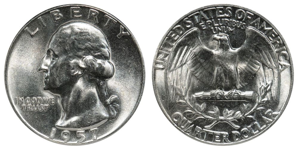 1957 Quarter Value: are “D”, No mint mark worth money?