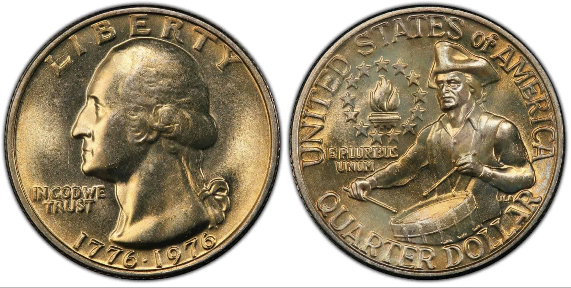 1776-1976 No Mint Mark Clad Bicentennial Quarter