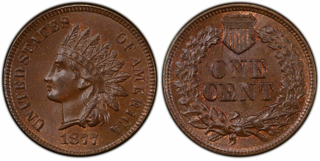 1877 (P) No Mint Mark Indian Head Penny Value