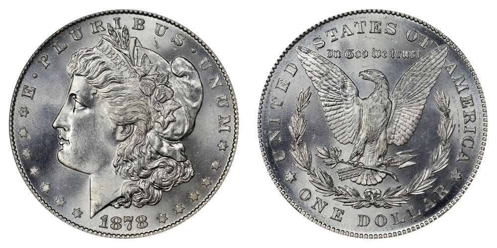 1878 (P) No Mint Mark Silver Dollar Value (7 Tail Feathers)