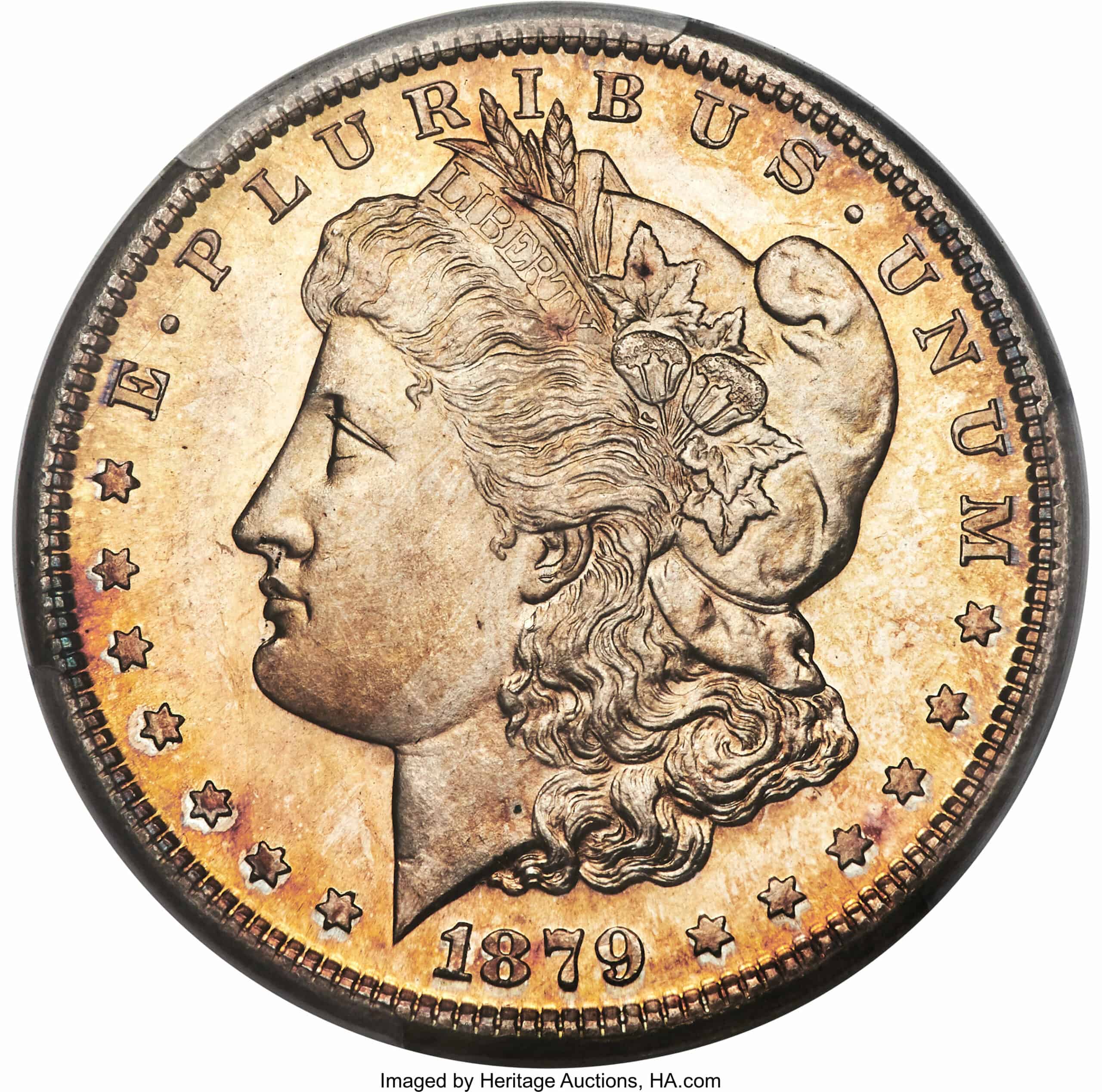 1879 Morgan Silver “S” Dollar Partial Collar Strike Error