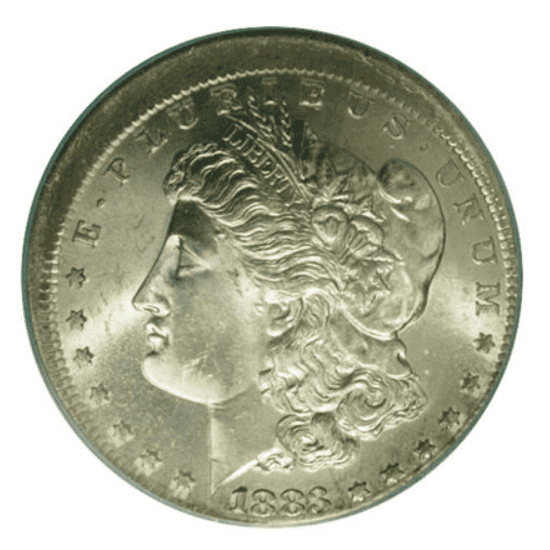 1883 O Silver Dollar, Struck Off-Center