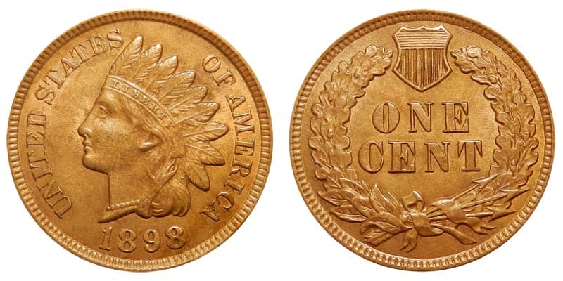 1898 (P) No Mint Mark Indian Head Penny Value  