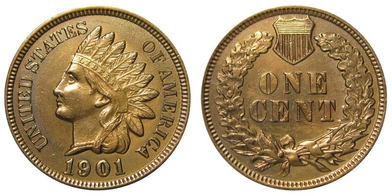 1901 Indian Penny Details