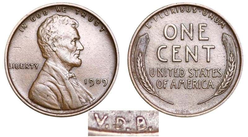 1909 “P” VDB No Mint Mark Penny Value