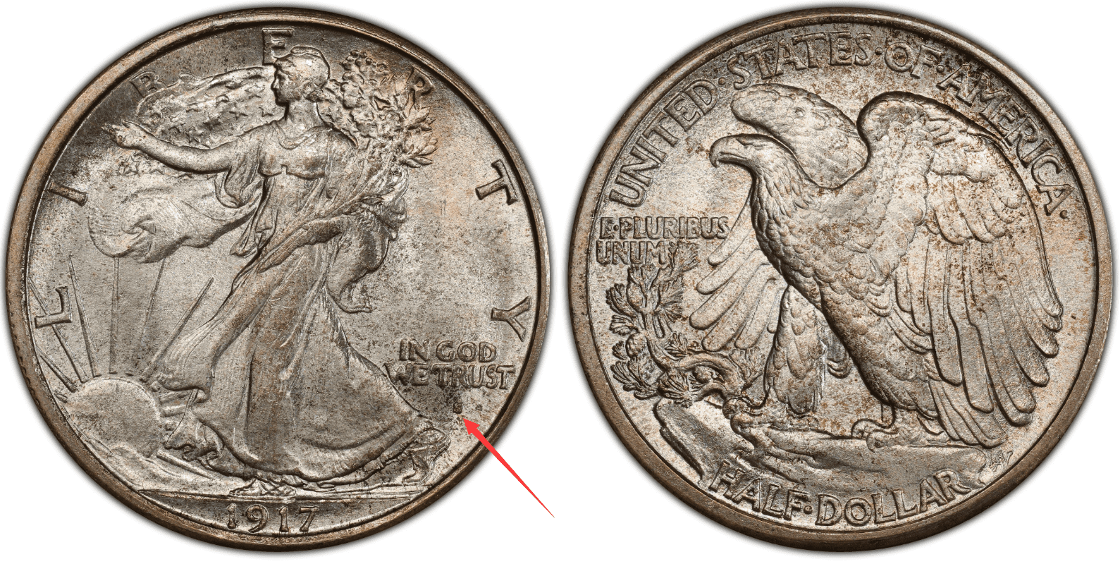 1917 S Obverse Half Dollar Value