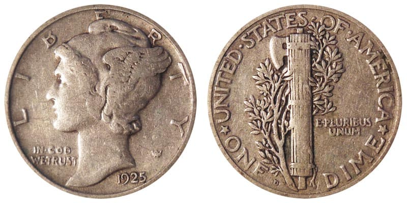 1925 D Mercury Dime Value
