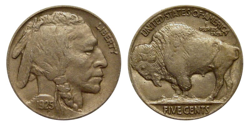 1925 “No Mint Mark” Buffalo Nickel Value
