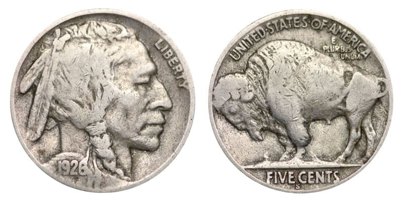 1926 "S" Buffalo Nickels Value