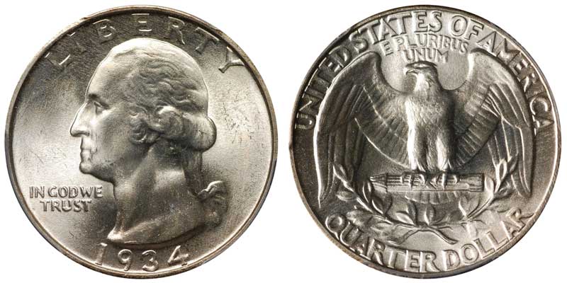 1934 quarter value
