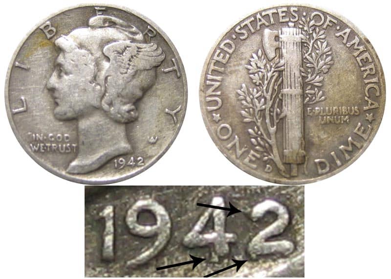 1942 4241 D Dime Value