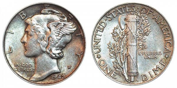 1942 “P” No Mint Mark Dime Value