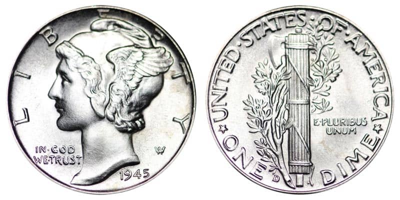1945 mercury dime value