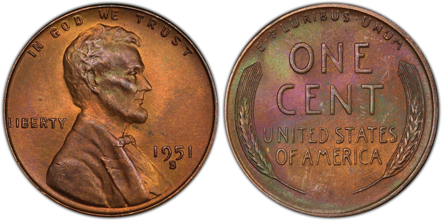 1951 Brown Wheat Penny