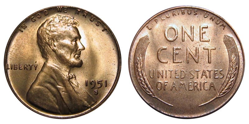 1951 wheat penny value