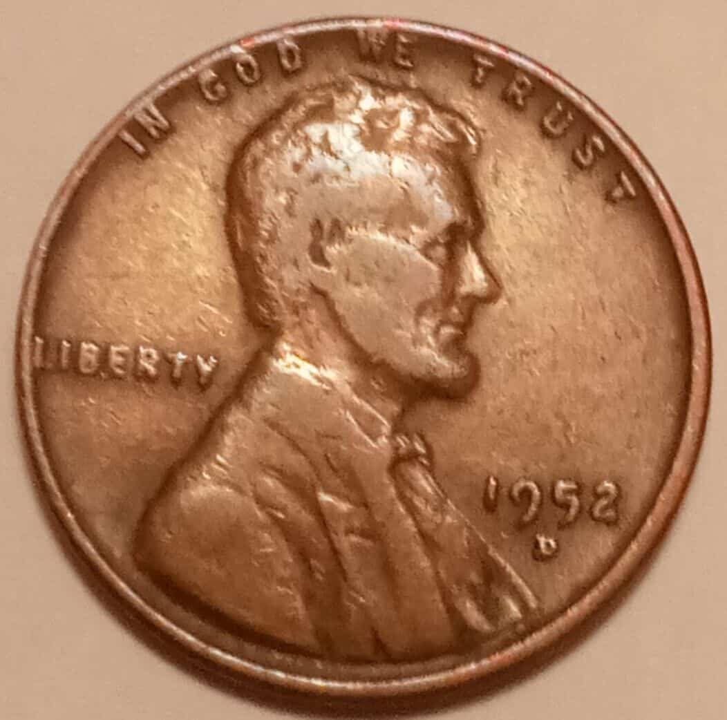 1952 Wheat Penny Re-punched Mint Mark