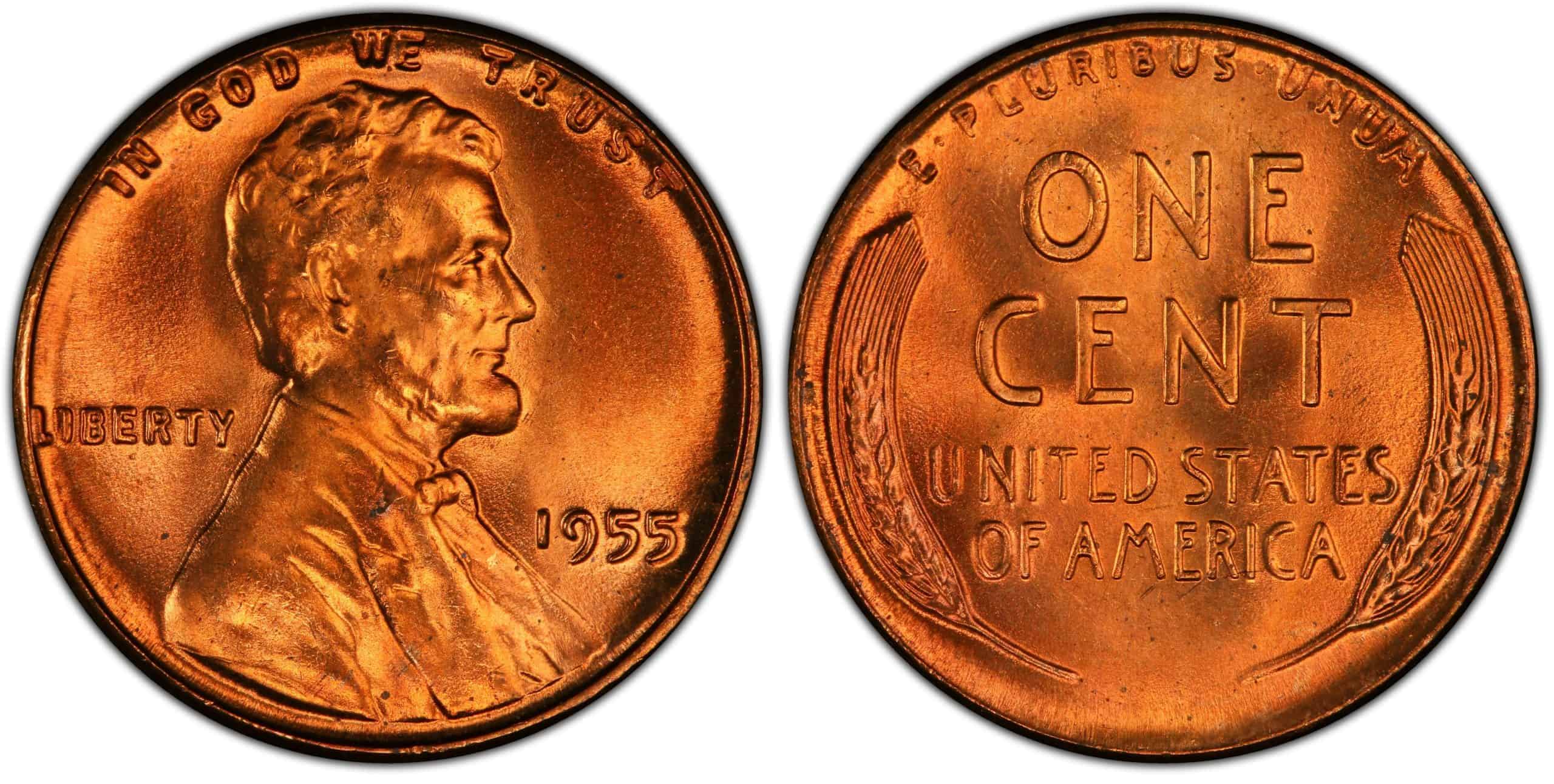 1955 (P) No Mint Mark Wheat Penny Value
