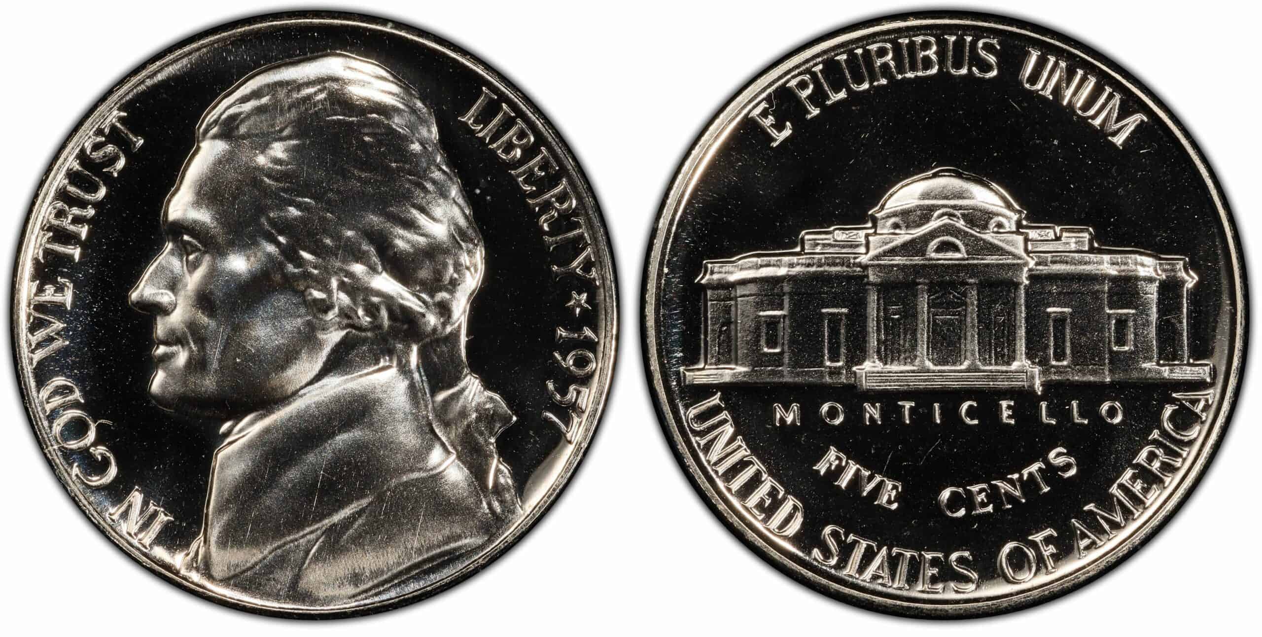 1957 (P) No Mint Mark Proof Nickel Value 