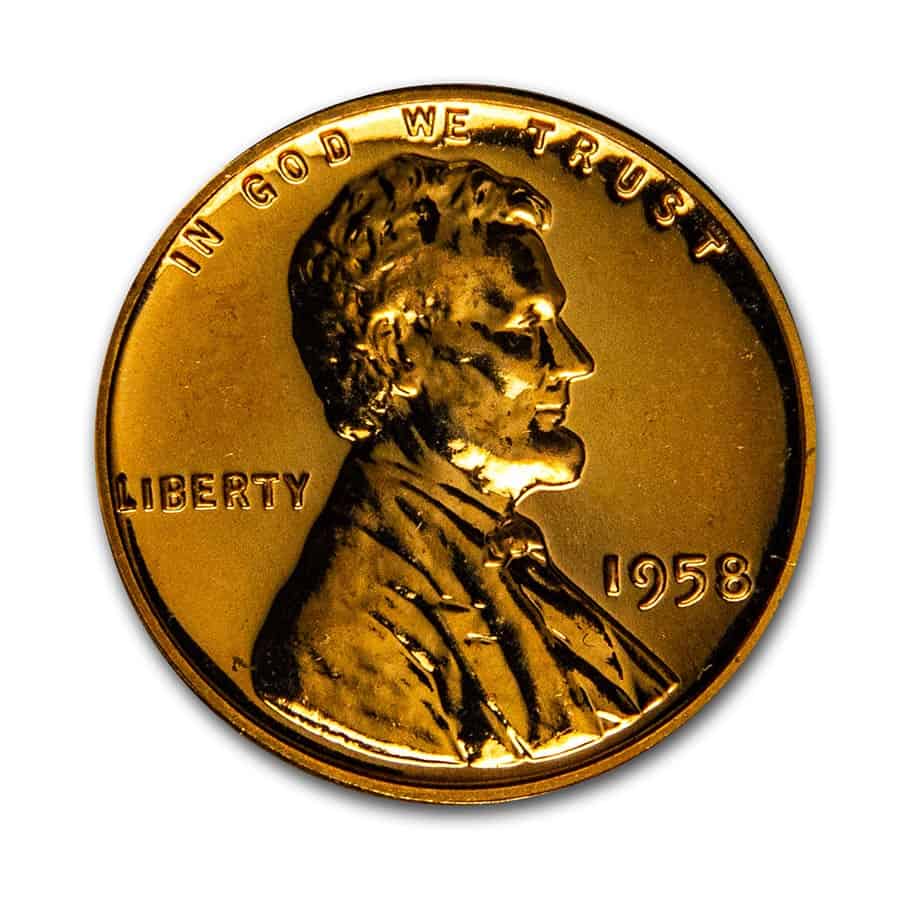 1958 (P) No Mint Mark Proof Wheat Penny Value