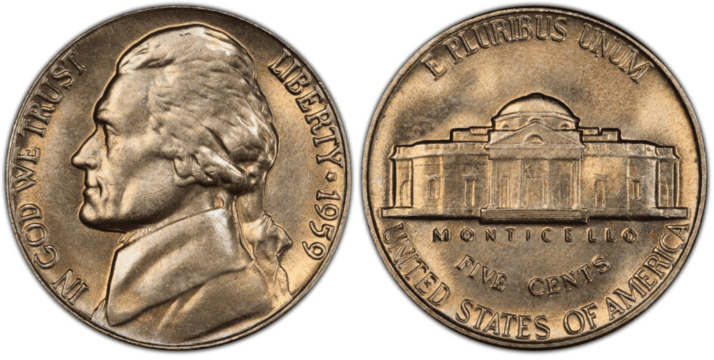 1959 No Mint Mark Nickel Value