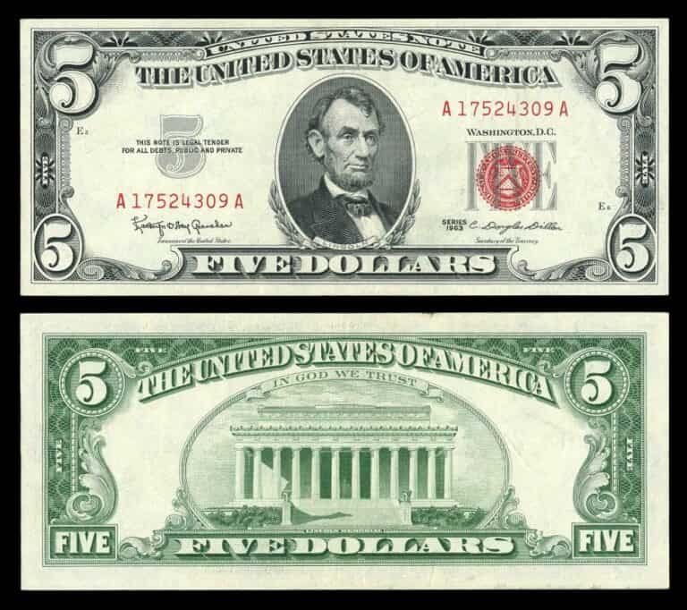 1963 $5 Dollar Bill Value: Are Bills With Red And Green Seals Worth Money?