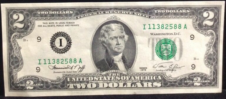1976 $2 Bill Value are “Non-Star”, Star type worth money