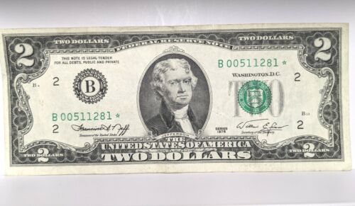 1976 $2 Star Bill Value  
