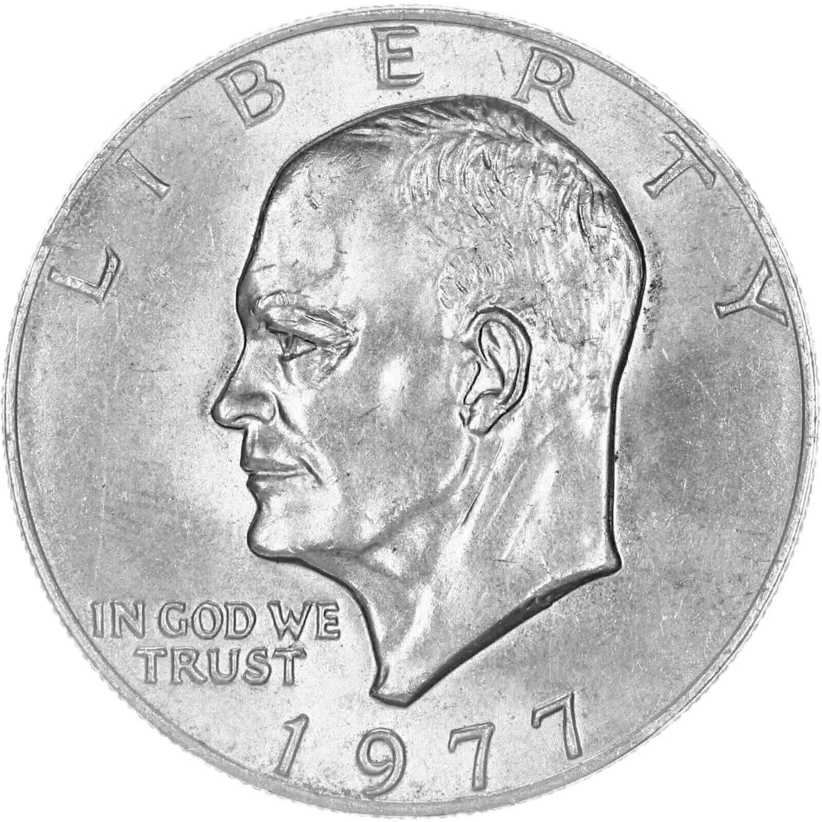 1977 Silver Dollar Value for No Mint Mark (P)