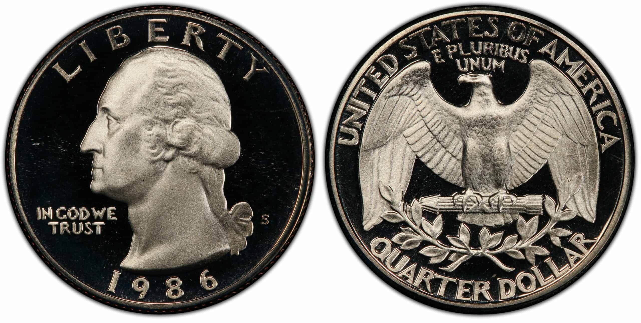 1986-S Proof Washington Quarter Dollar Value