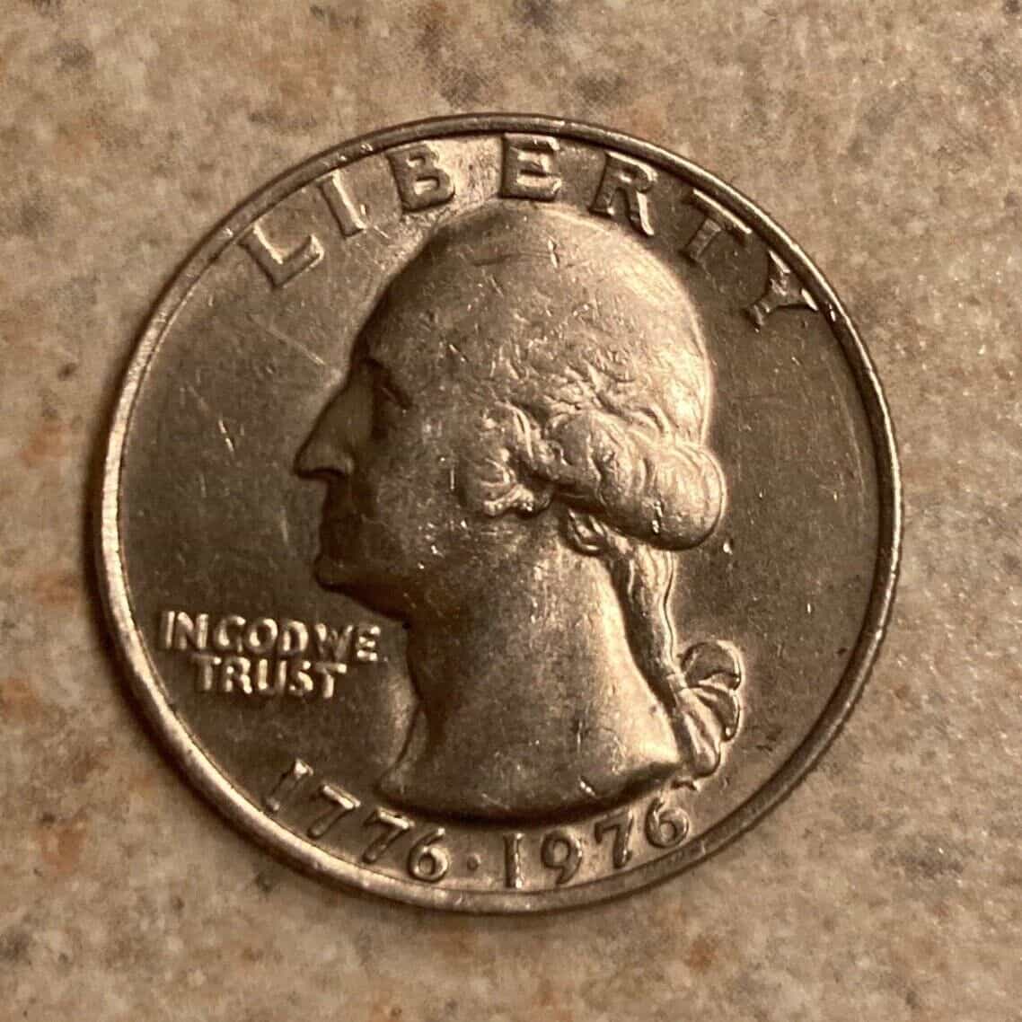 1776 No Mint Mark Clad Quarter