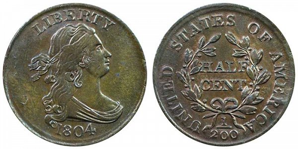 1804 Crosslet 4 large cent