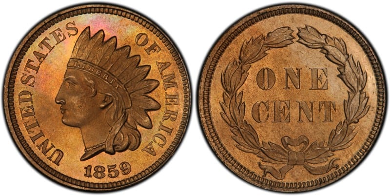 1859 Proof Indian Head Penny Value