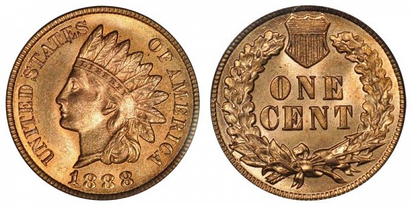 1888 No Mint Mark Indian Head Penny Value