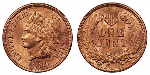 1889 "No Mint Mark" Indian Head Penny