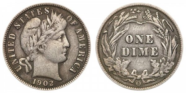 1902 O Dime Value