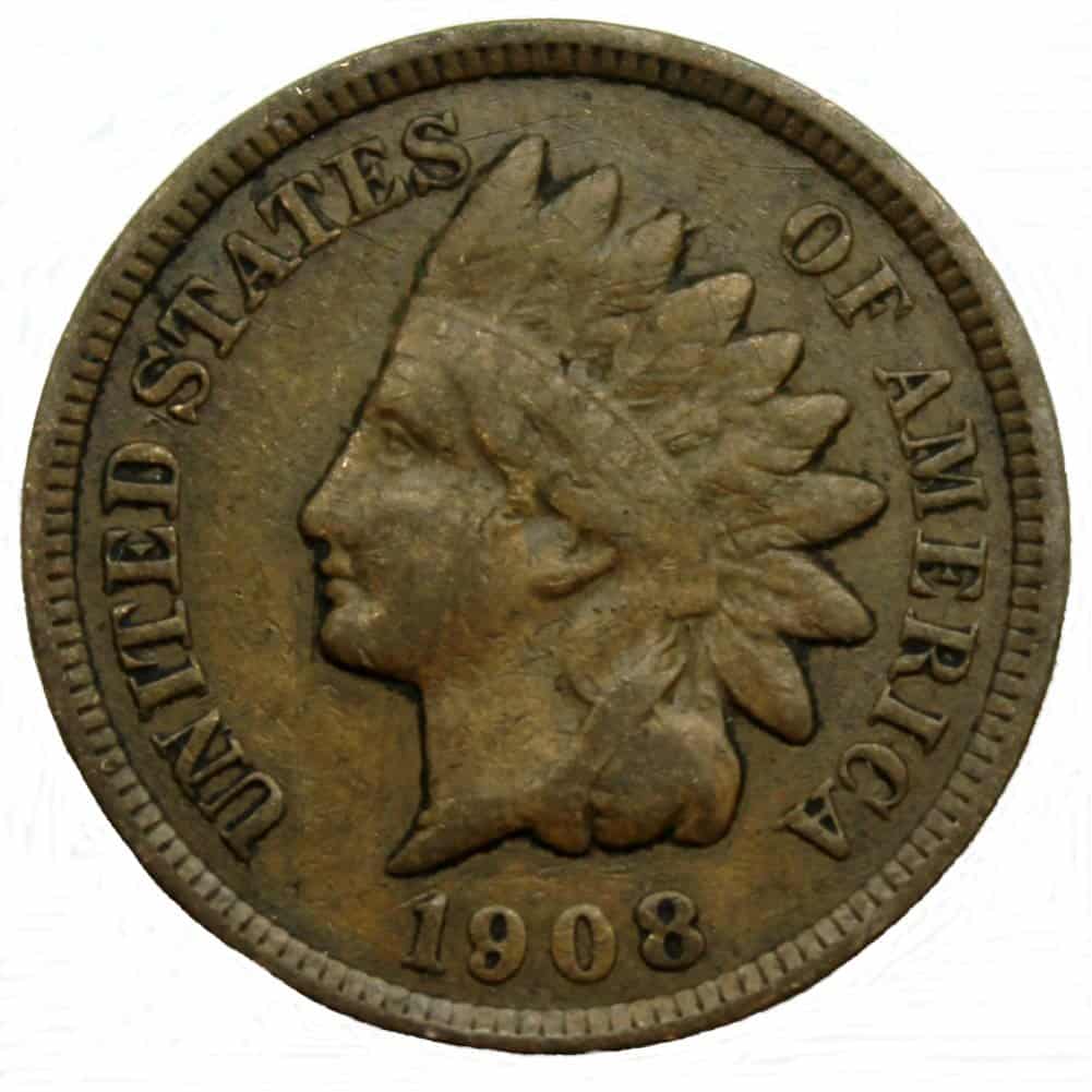 1908 No Mint Mark Indian Head Penny Value