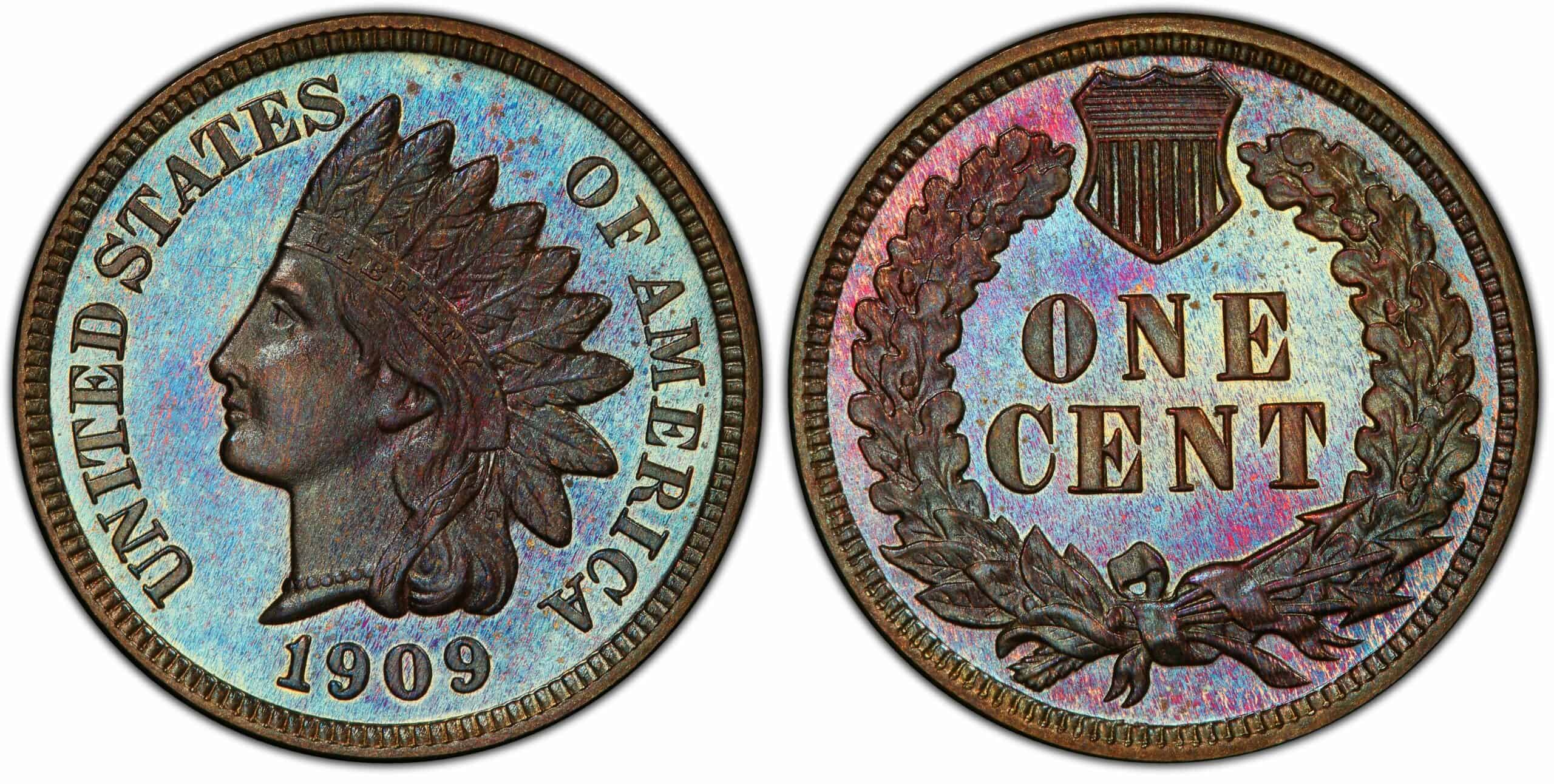 1909 Indian Head Penny Proof Coin
