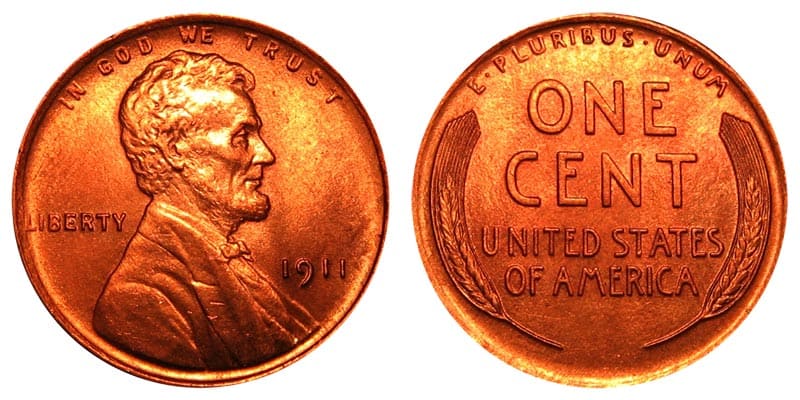 1911 Wheat Penny Details