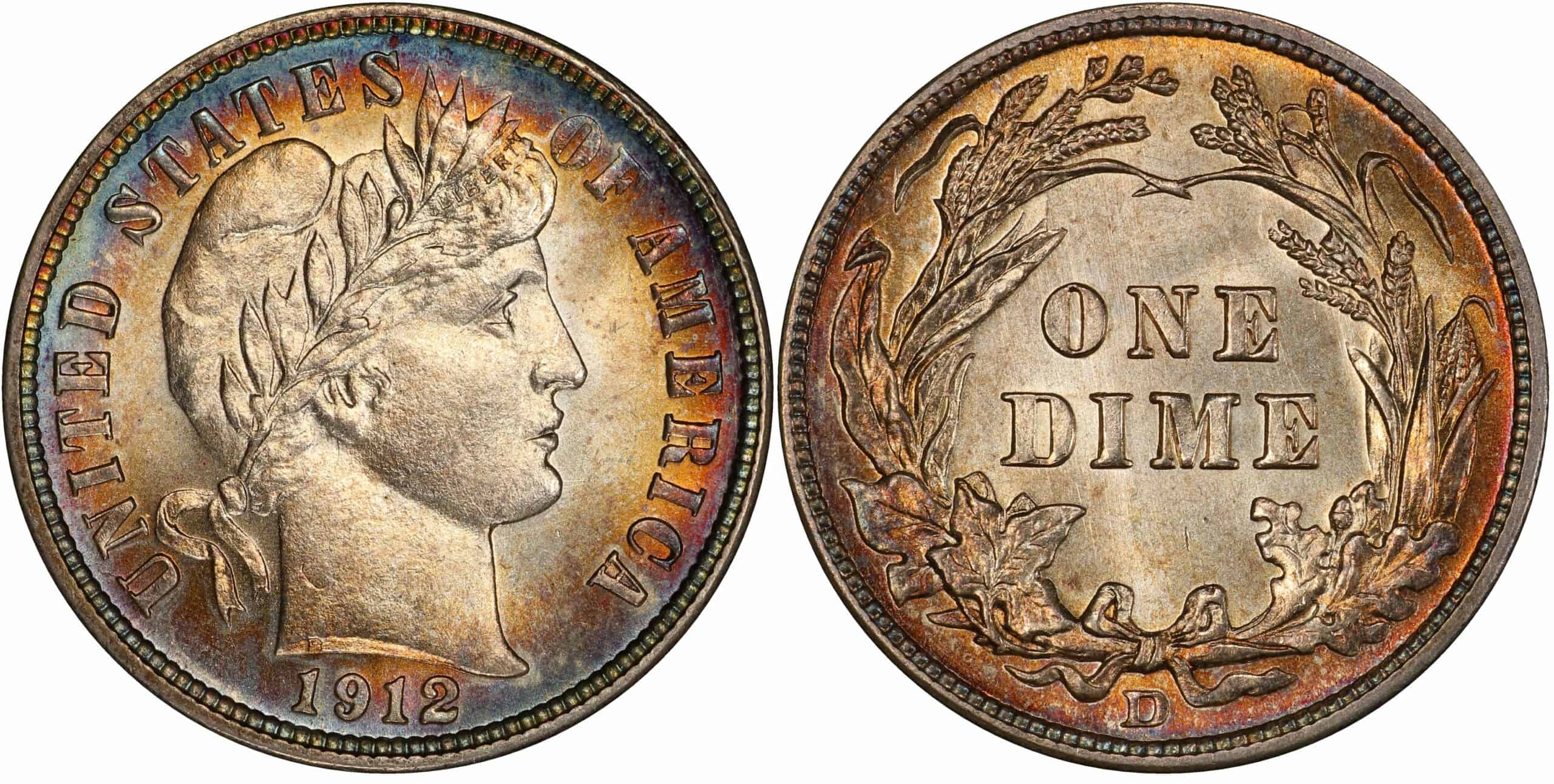 1912 D Dime Coin