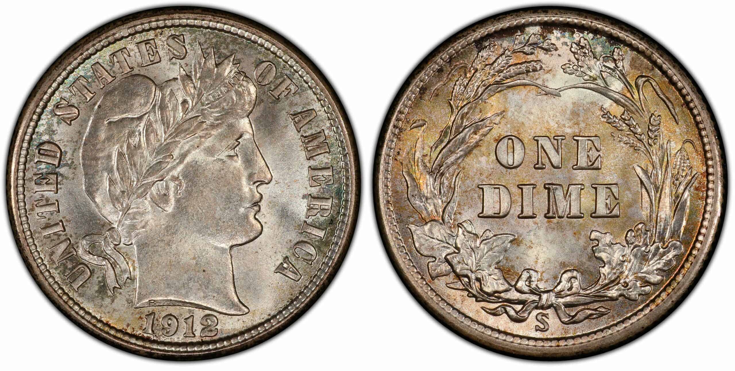 1912 S Dime Coin