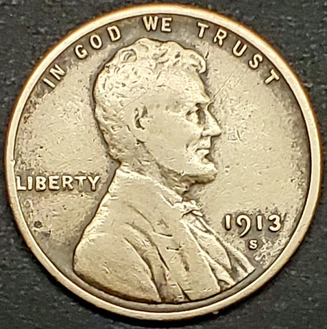 1913 Penny S Mint Mark