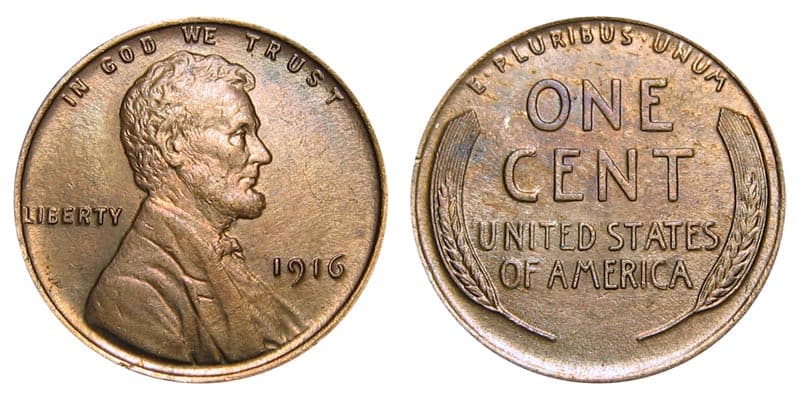 1916 Penny Details