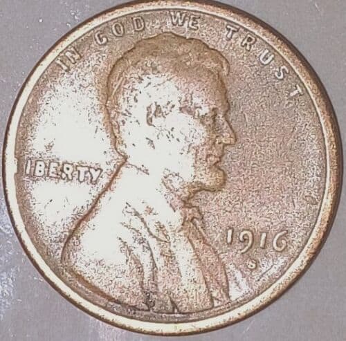 1916 Penny Repunched Mint Mark Error