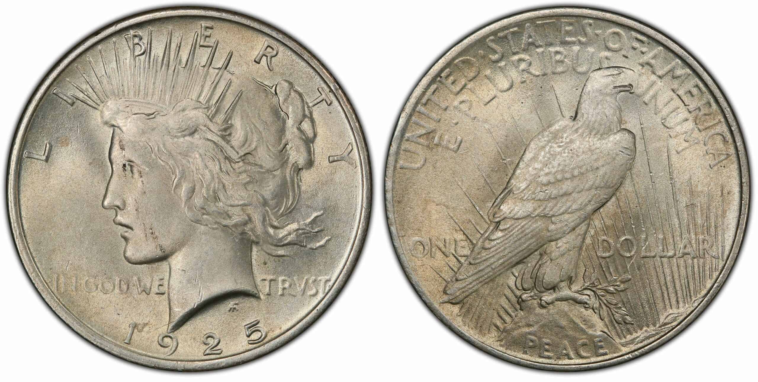 1925 Doubled Rays Silver Dollar (VAM 3)
