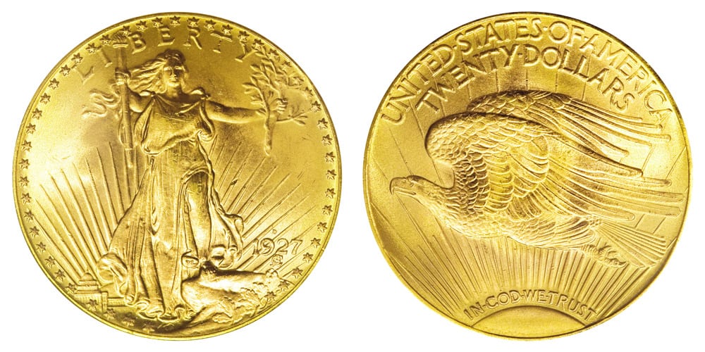 1927 "D" 20 Dollar "Saint Gaudens" Gold Coin