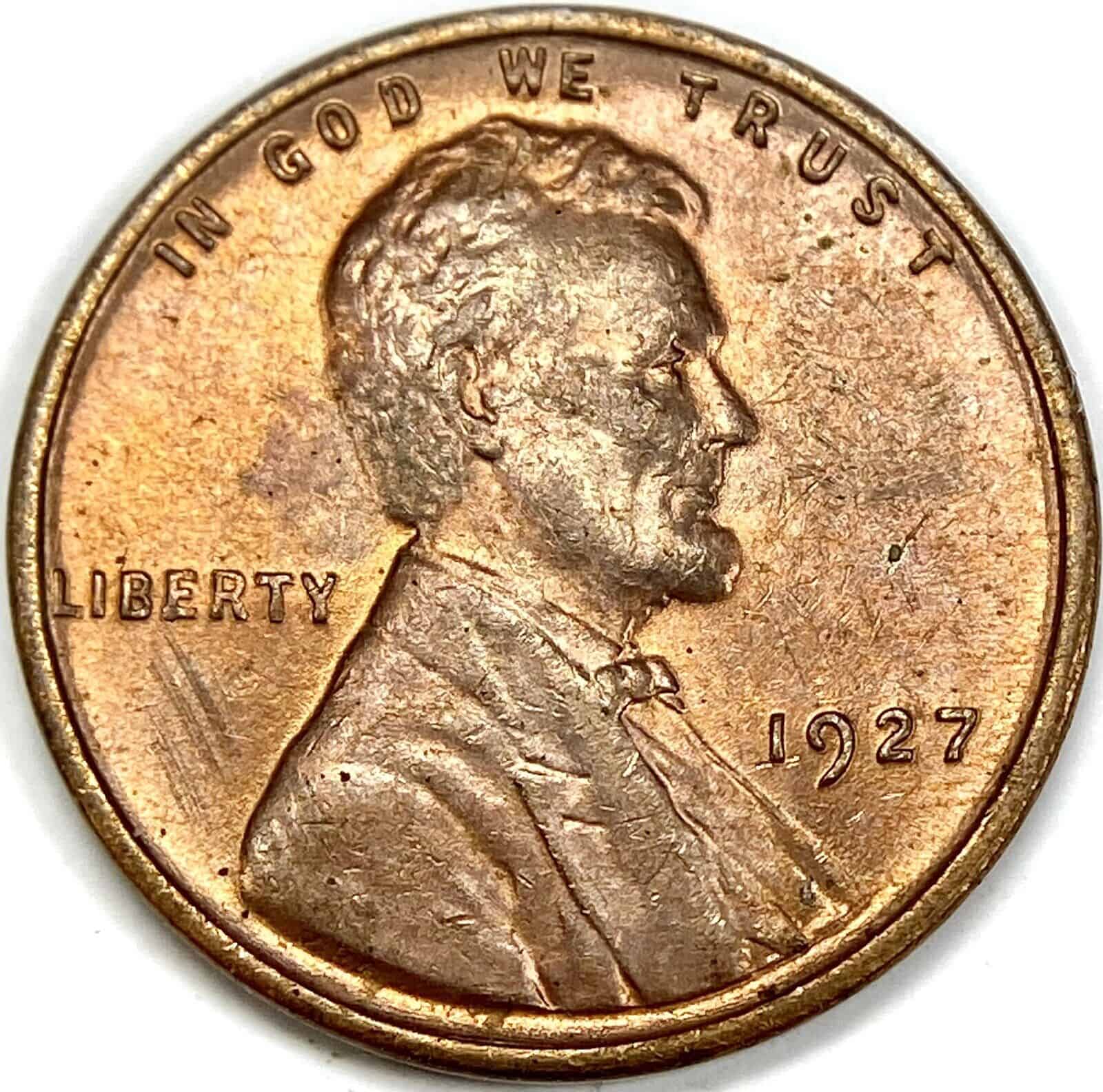 1927 P No Mint Mark Wheat Penny