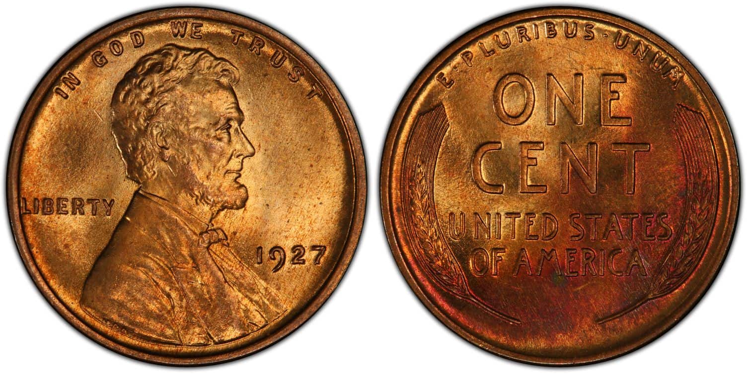 1927 Red-Brown Wheat Penny