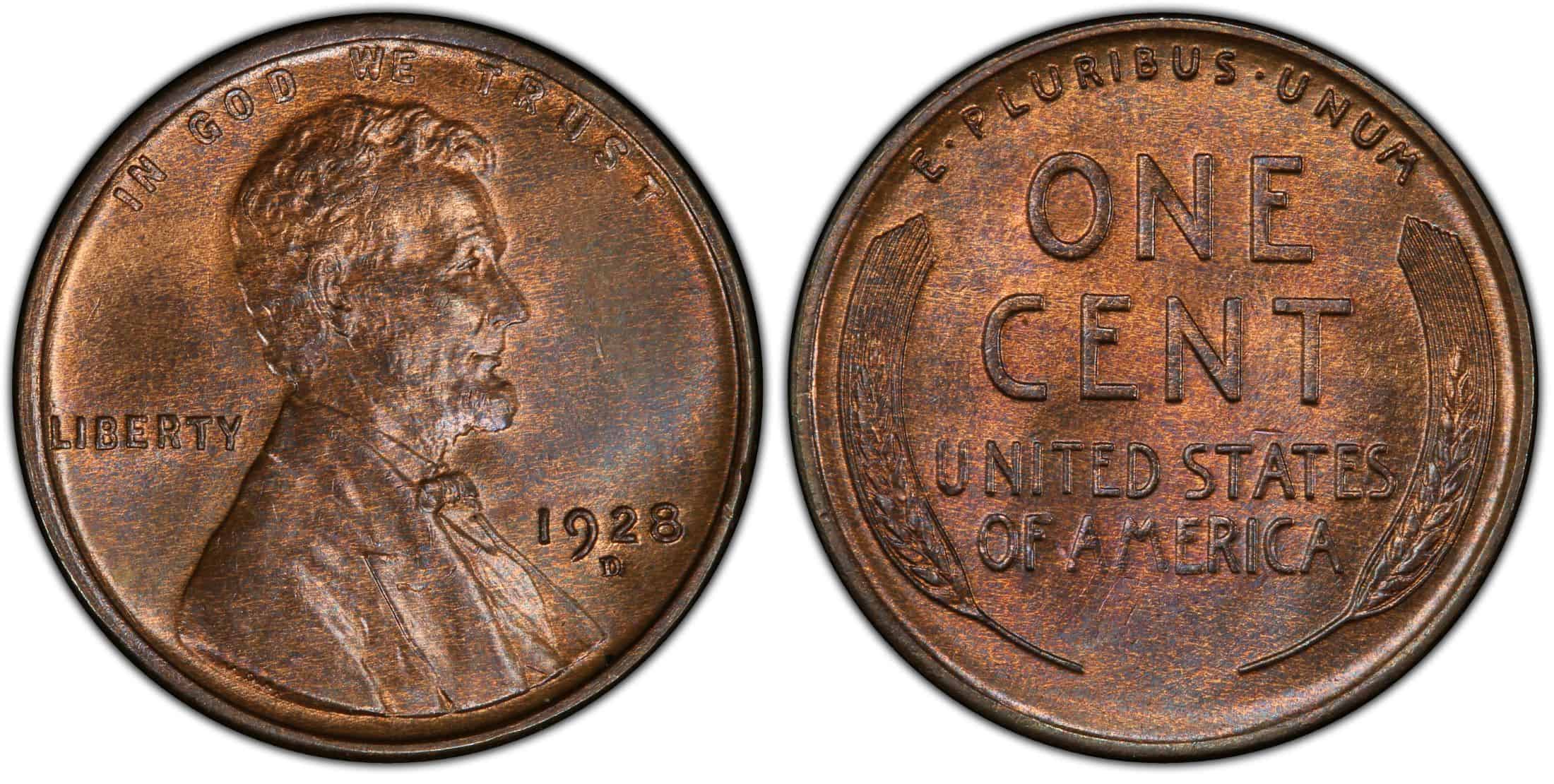1928 D Wheat Penny Coin