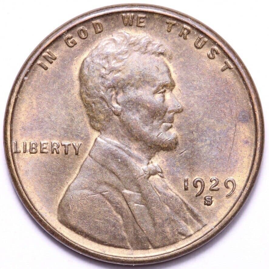 1929 S Mint Mark Wheat Penny